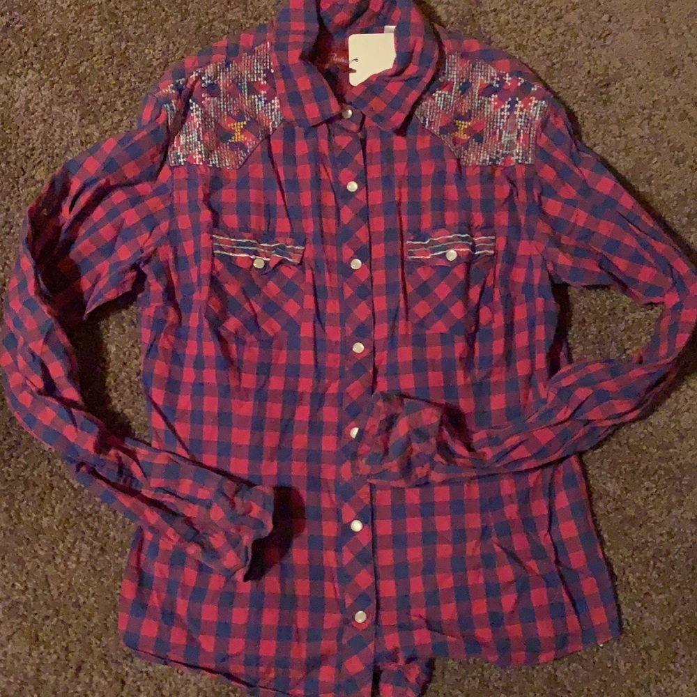 Girls panhandle button down